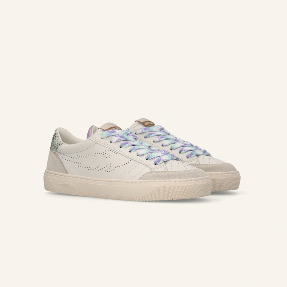 Entjpn Jupiter Rocket - sneakers donna in pelle con talloncino bicolor