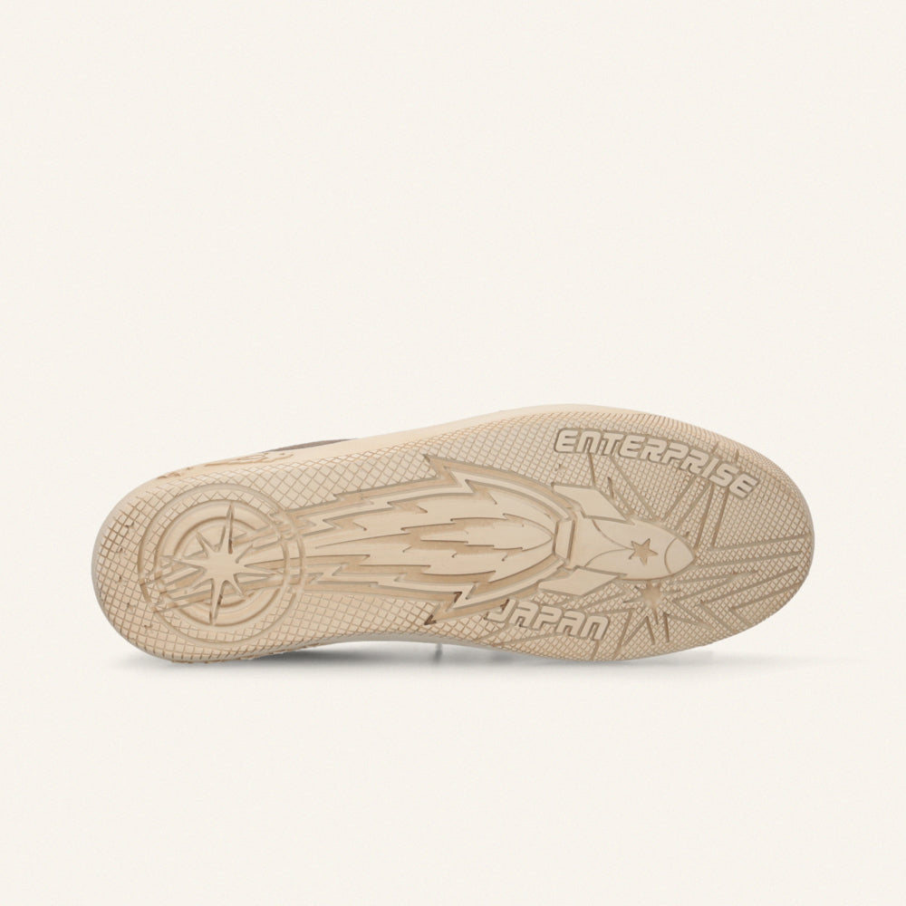 Entjpn Jupiter Rocket - sneakers unisex in pelle e tweed color taupe