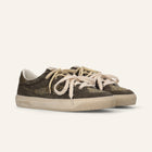 ENTJPN Jupiter Rocket – Unisex Leather and Mistletoe Green Tweed Sneakers