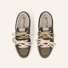 ENTJPN Jupiter Rocket – Unisex Leather and Mistletoe Green Tweed Sneakers