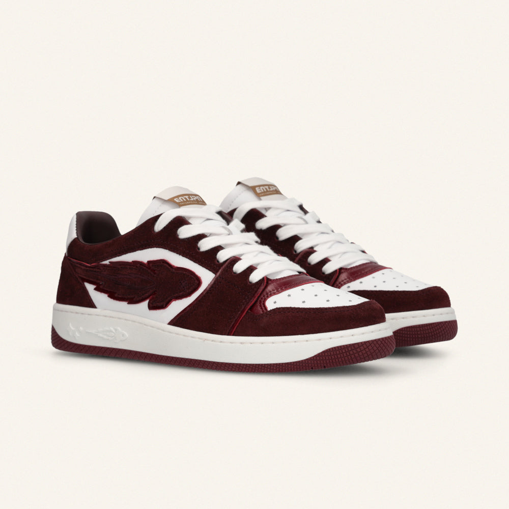 Entjpn Egg Rocket - sneakers in pelle color bordeaux e bianco
