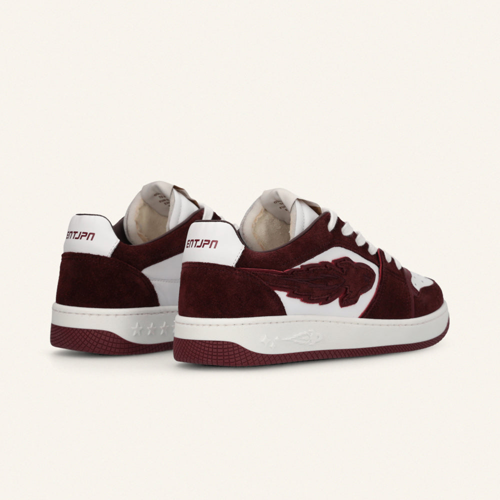 Entjpn Egg Rocket - sneakers in pelle color bordeaux e bianco
