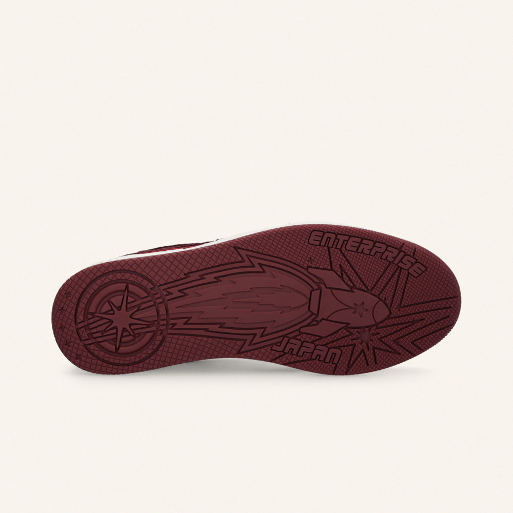 Entjpn Egg Rocket - sneakers in pelle color bordeaux e bianco