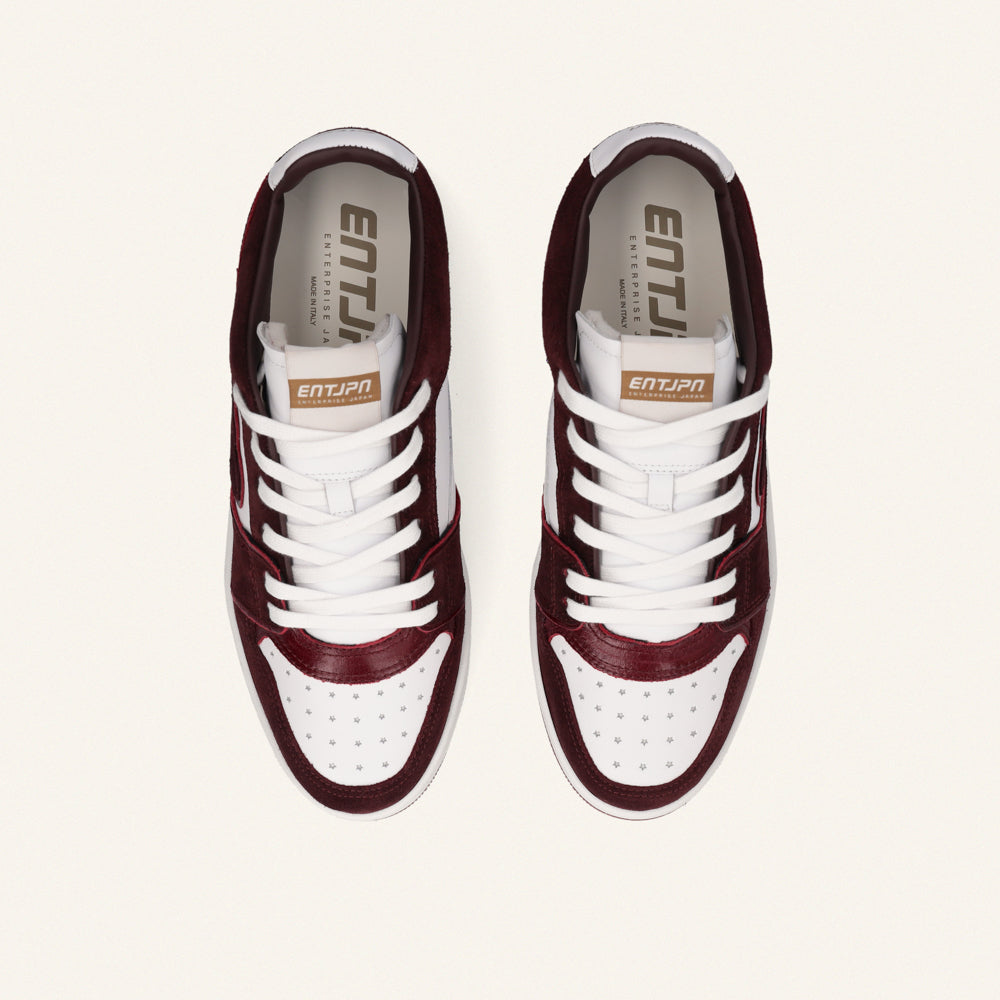 Entjpn Egg Rocket - sneakers in pelle color bordeaux e bianco