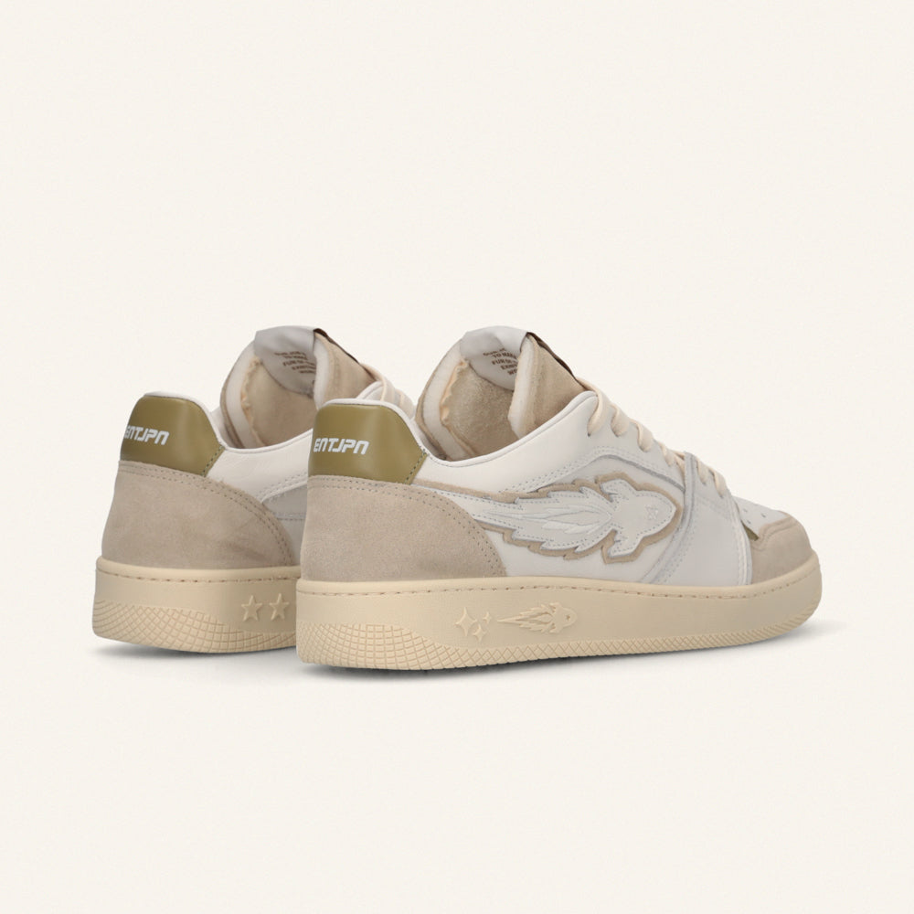 Entjpn Egg Rocket - sneakers in pelle color bianco e kaki