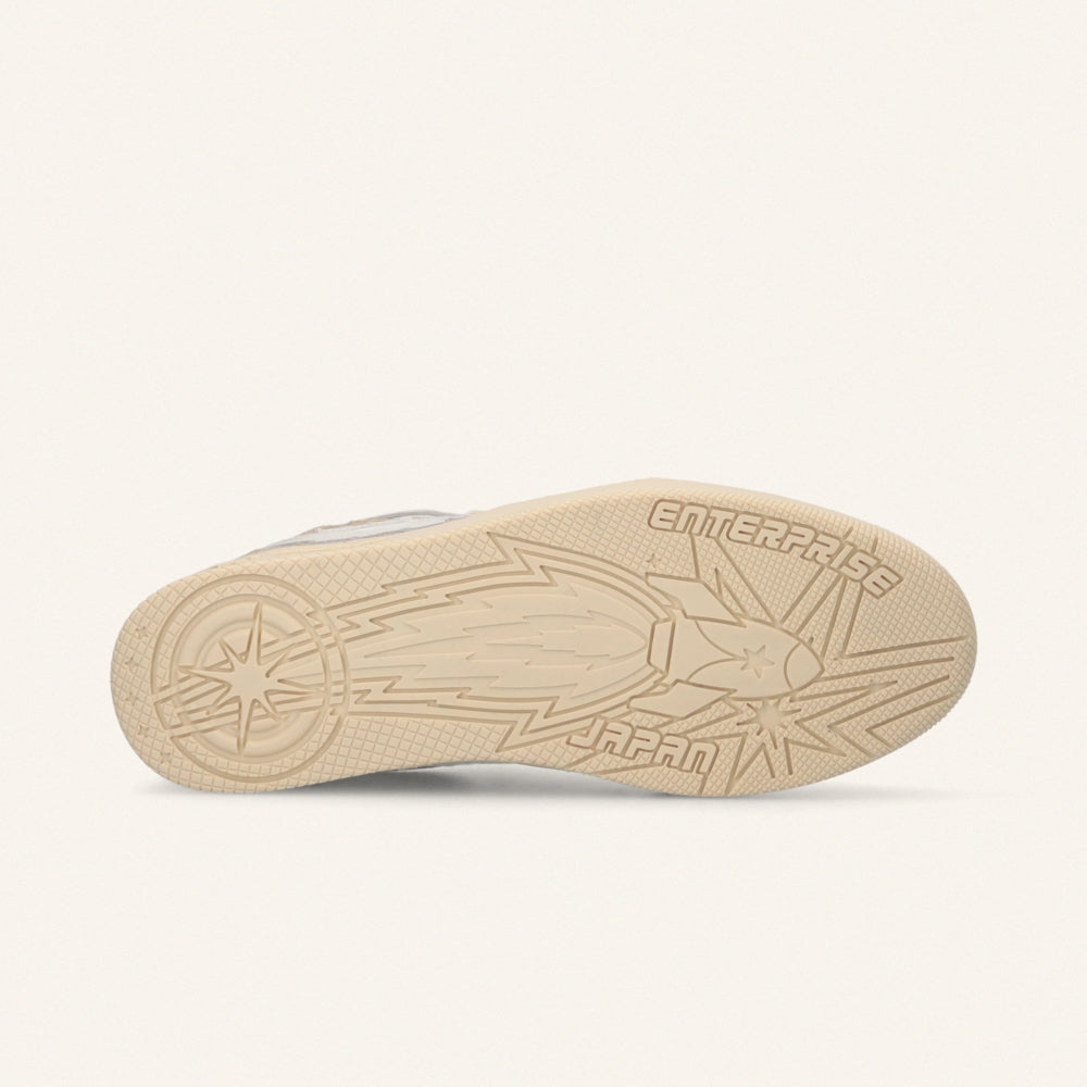Entjpn Egg Rocket - sneakers in pelle color bianco e kaki