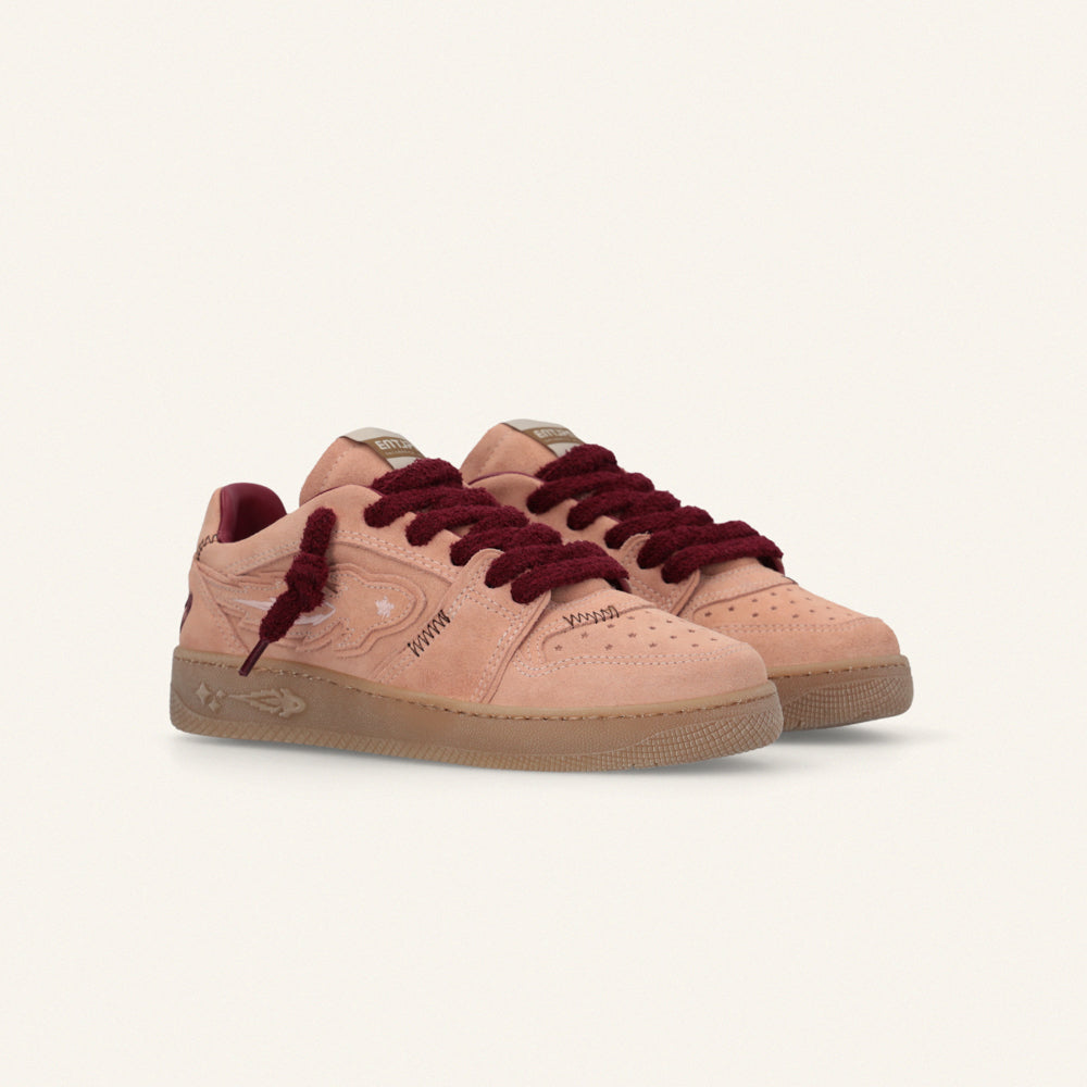 Entjpn Egg Rocket - sneakers in pelle scamosciata color corallo