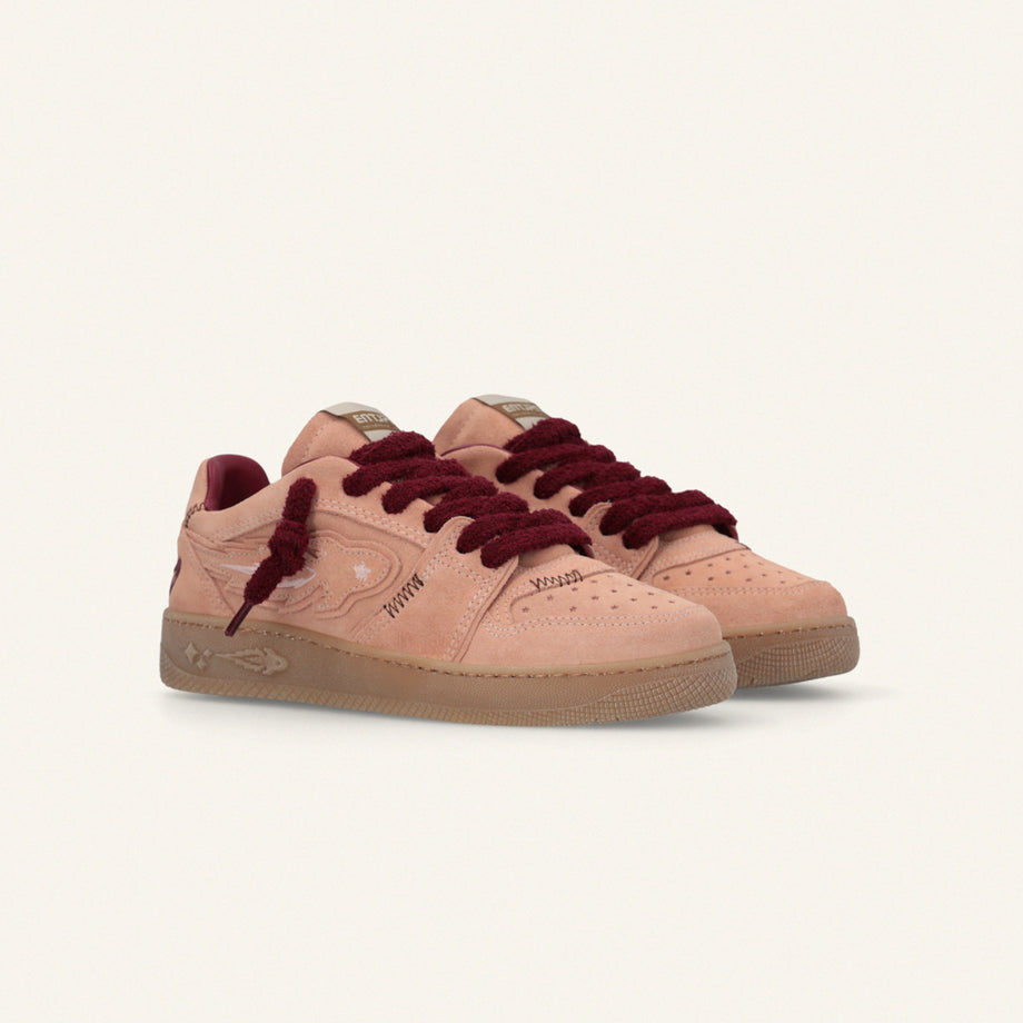 Entjpn Egg Rocket - sneakers in pelle scamosciata color corallo