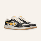 ENTJPN Egg Rocket – Vintage Black and Yellow Leather Sneakers
