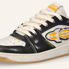 ENTJPN Egg Rocket – Vintage Black and Yellow Leather Sneakers