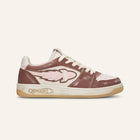 ENTJPN Egg Rocket – Vintage Brown and Pink Leather Sneakers