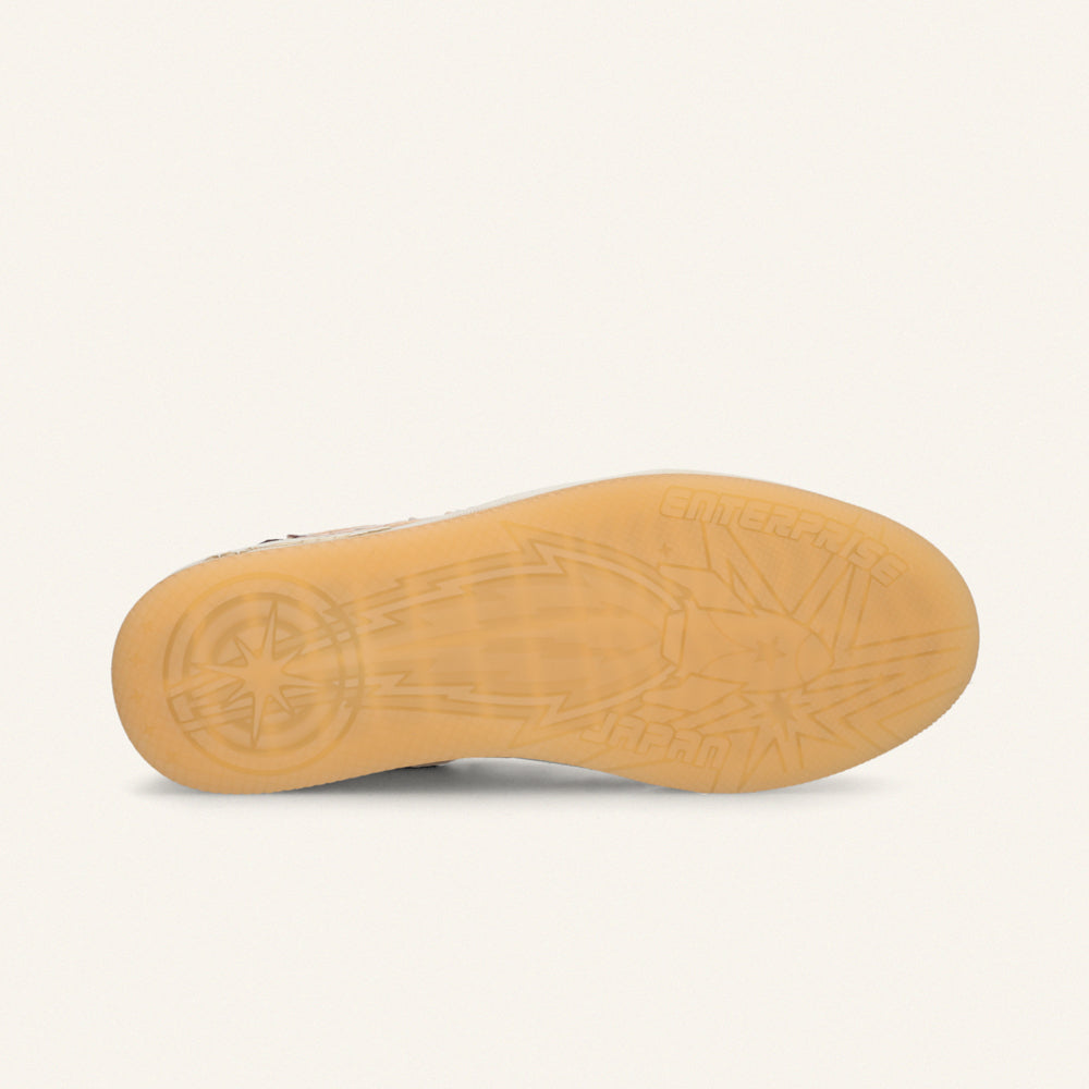 ENTJPN Egg Rocket – Vintage Brown and Pink Leather Sneakers