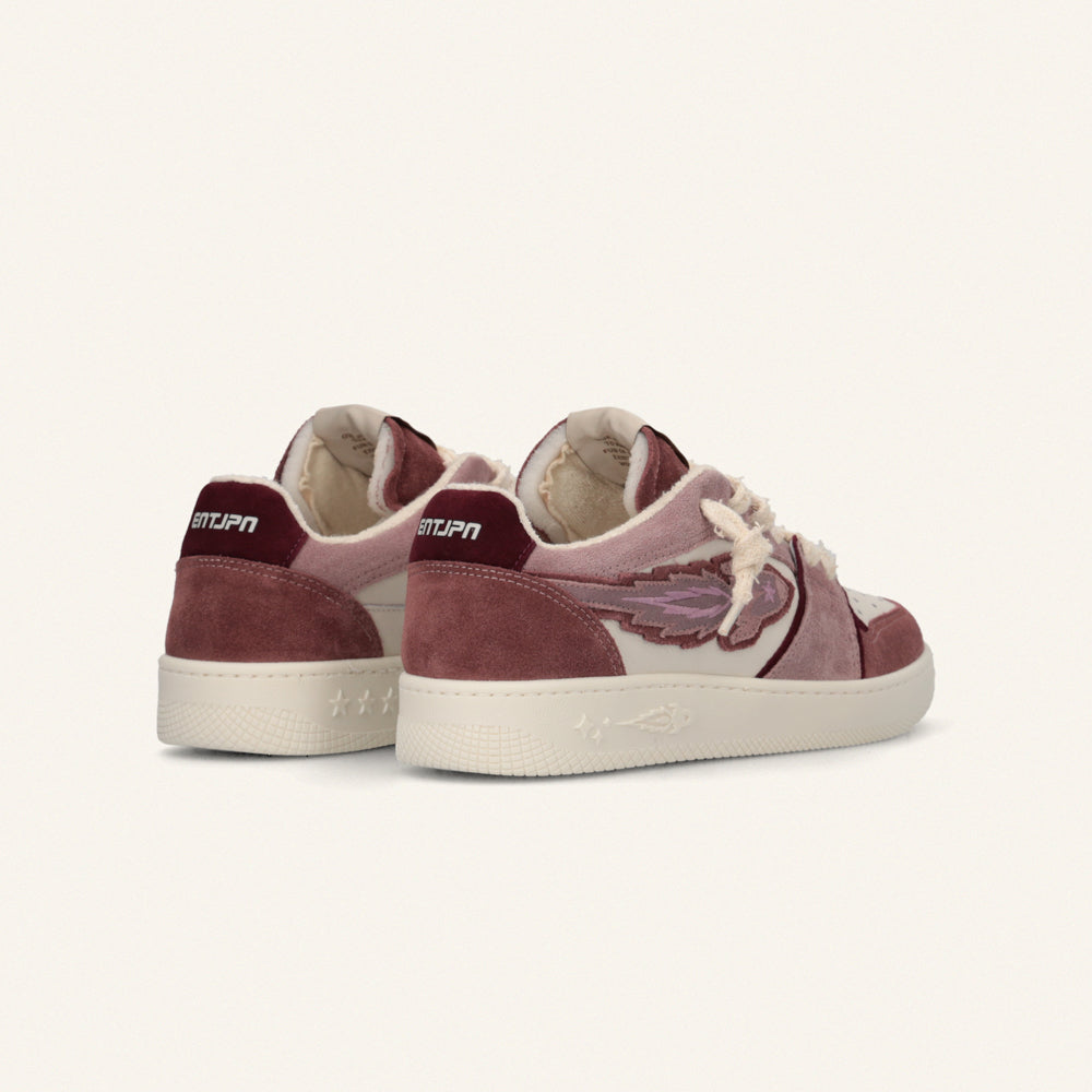 Entjpn Egg Rocket - sneakers rosa cipria e burgundy in crosta e pelle