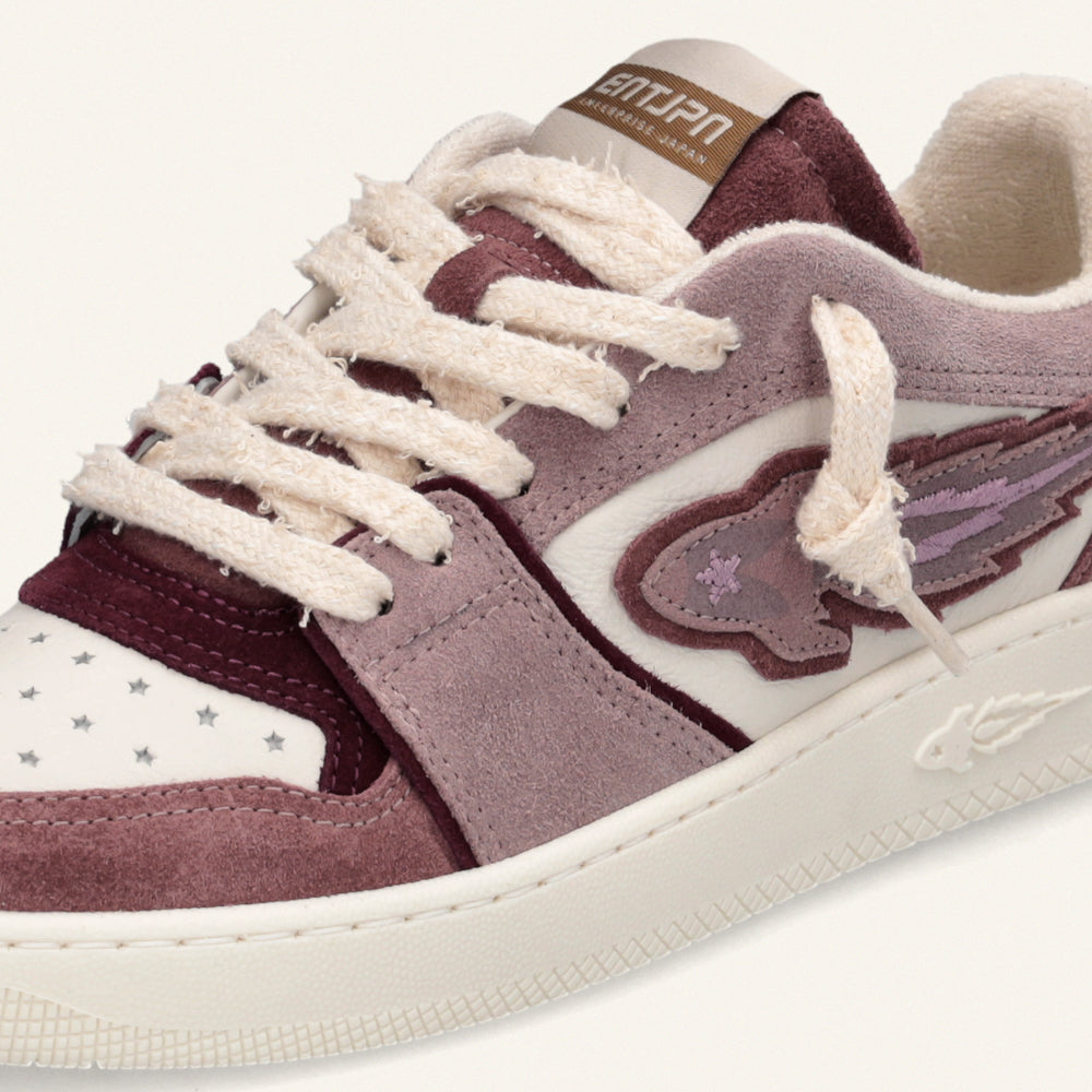 Entjpn Egg Rocket - sneakers rosa cipria e burgundy in crosta e pelle