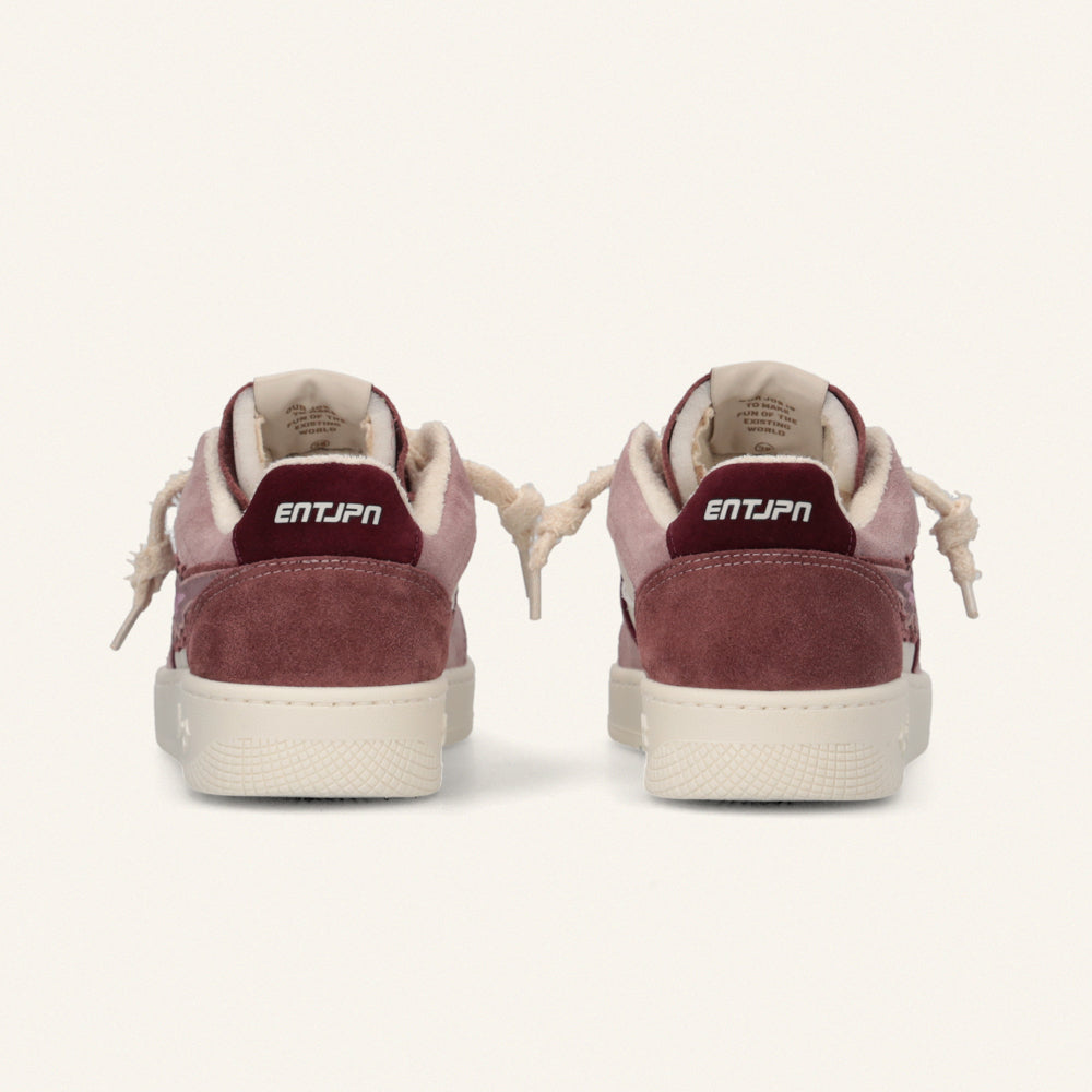 Entjpn Egg Rocket - sneakers rosa cipria e burgundy in crosta e pelle