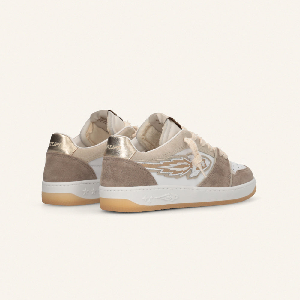 Entjpn Egg Rocket - sneakers ecrù in crosta e pelle