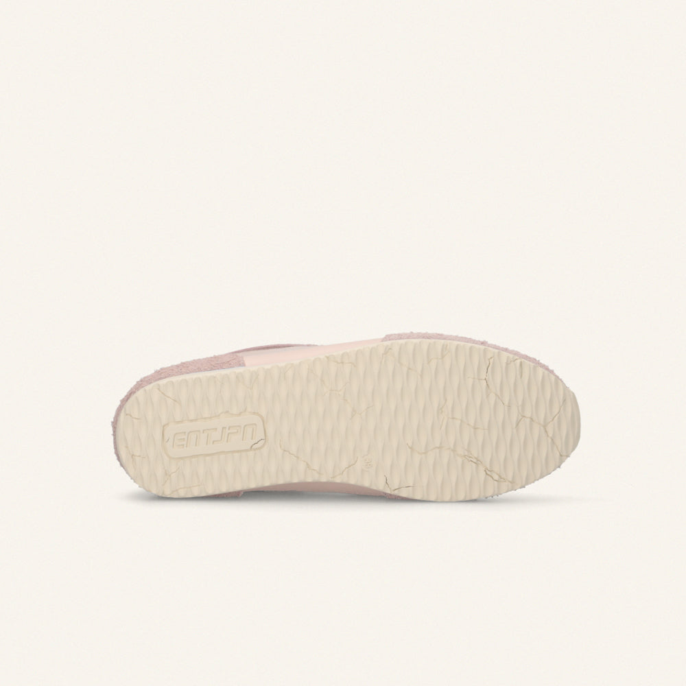 Entjpn 61 - sneakers rosa in pelle scamosciata e ciniglia