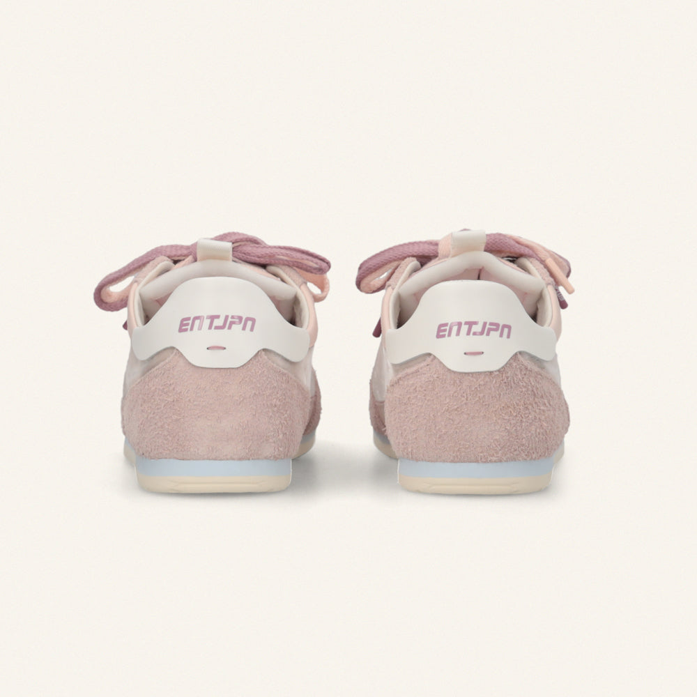Entjpn 61 - sneakers rosa in pelle scamosciata e ciniglia