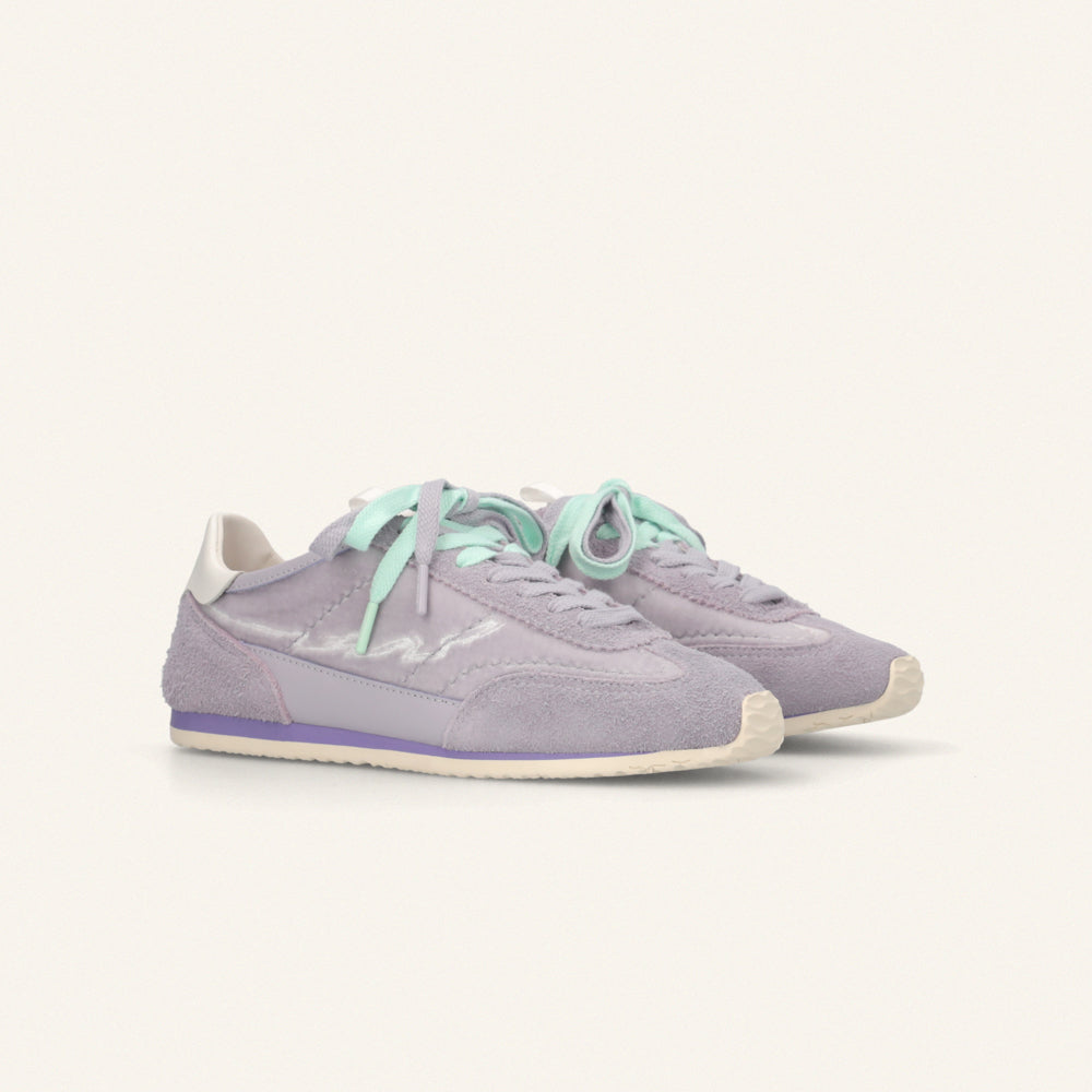 Entjpn 61 - sneakers color lavanda in pelle scamosciata e ciniglia