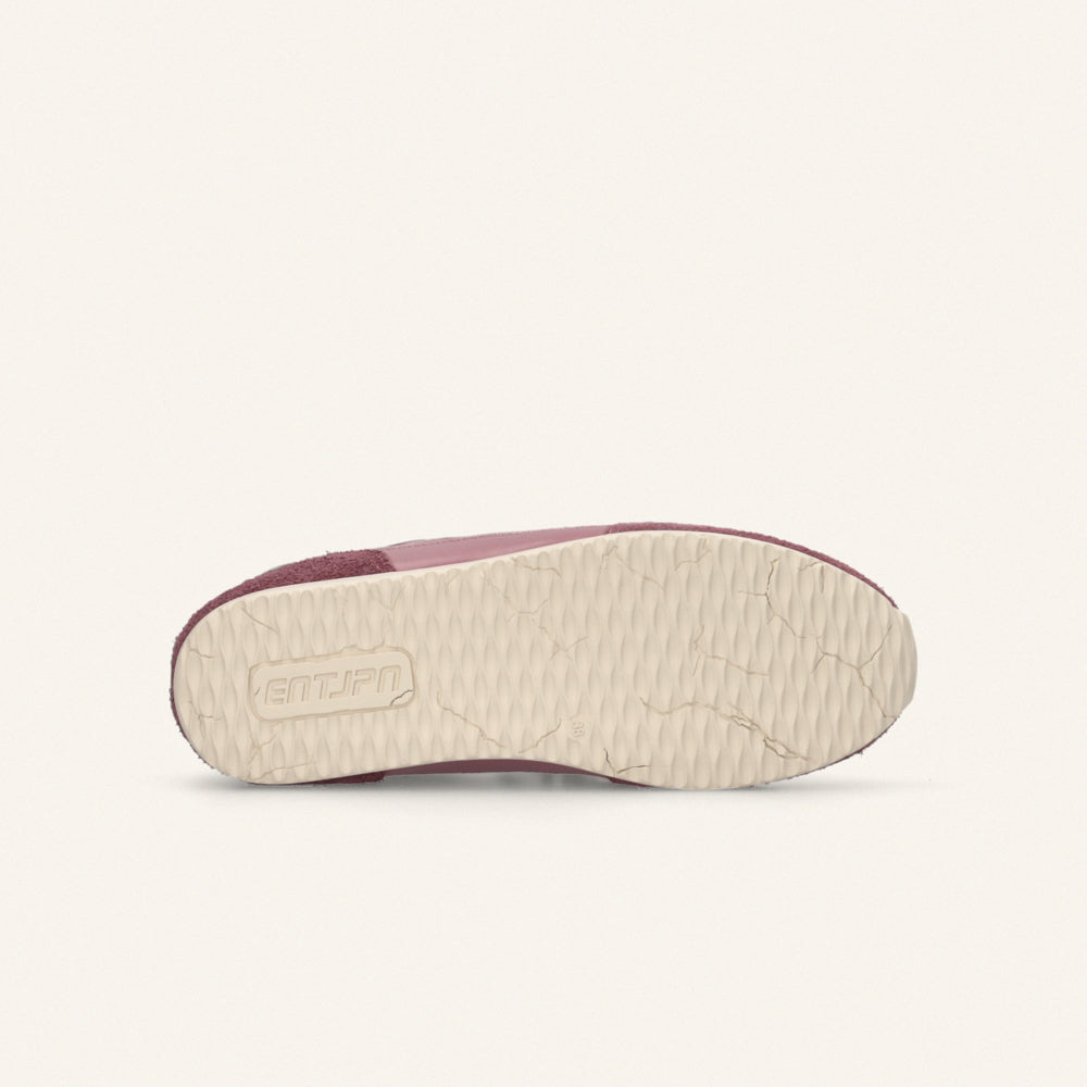 Entjpn 61 - sneakers color malva in pelle scamosciata e ciniglia