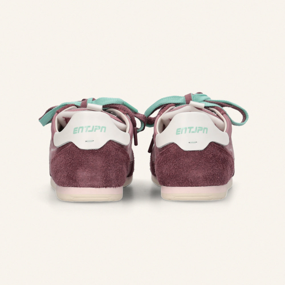 Entjpn 61 - sneakers color malva in pelle scamosciata e ciniglia
