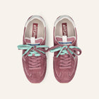 Entjpn 61 - sneakers color malva in pelle scamosciata e ciniglia