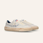 ENTJPN 75 – Sneaker in pelle bianca con dettagli blu