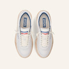 ENTJPN 75 – Sneaker in pelle bianca con dettagli blu