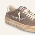 ENTJPN 75 – Taupe suede and white leather sneakers