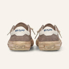 ENTJPN 75 – Taupe suede and white leather sneakers