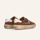 ENTJPN 75 – Sneaker in suede tabacco e pelle bianca