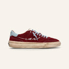 ENTJPN 75 – Sneaker in suede bordeaux con dettagli sky