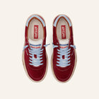 ENTJPN 75 – Sneaker in suede bordeaux con dettagli sky