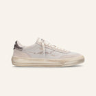 ENTJPN 75 – Sneaker in pelle bianca e suede cipria con dettagli oro rosa
