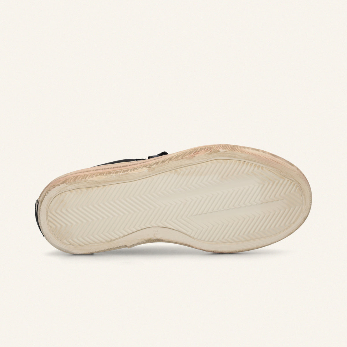 ENTJPN 75 – Sneaker in pelle nera con inserti glitter