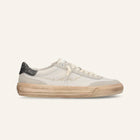 ENTJPN 75 – white leather sneakers with taupe suede details