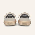 ENTJPN 75 – white leather sneakers with taupe suede details