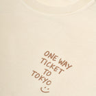 Butter-Coloured Cotton T-Shirt ‘One Way Ticket to Tokyo’