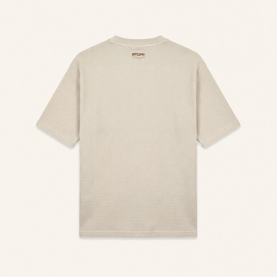 ENTJPN Authentics Club Off-White Waffle Cotton T-Shirt