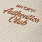ENTJPN Authentics Club Off-White Waffle Cotton T-Shirt