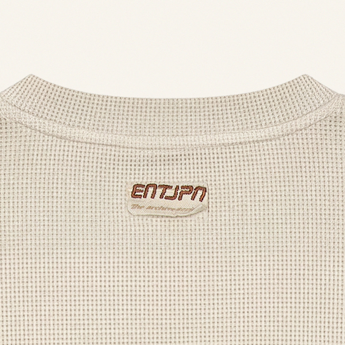 ENTJPN Authentics Club Off-White Waffle Cotton T-Shirt
