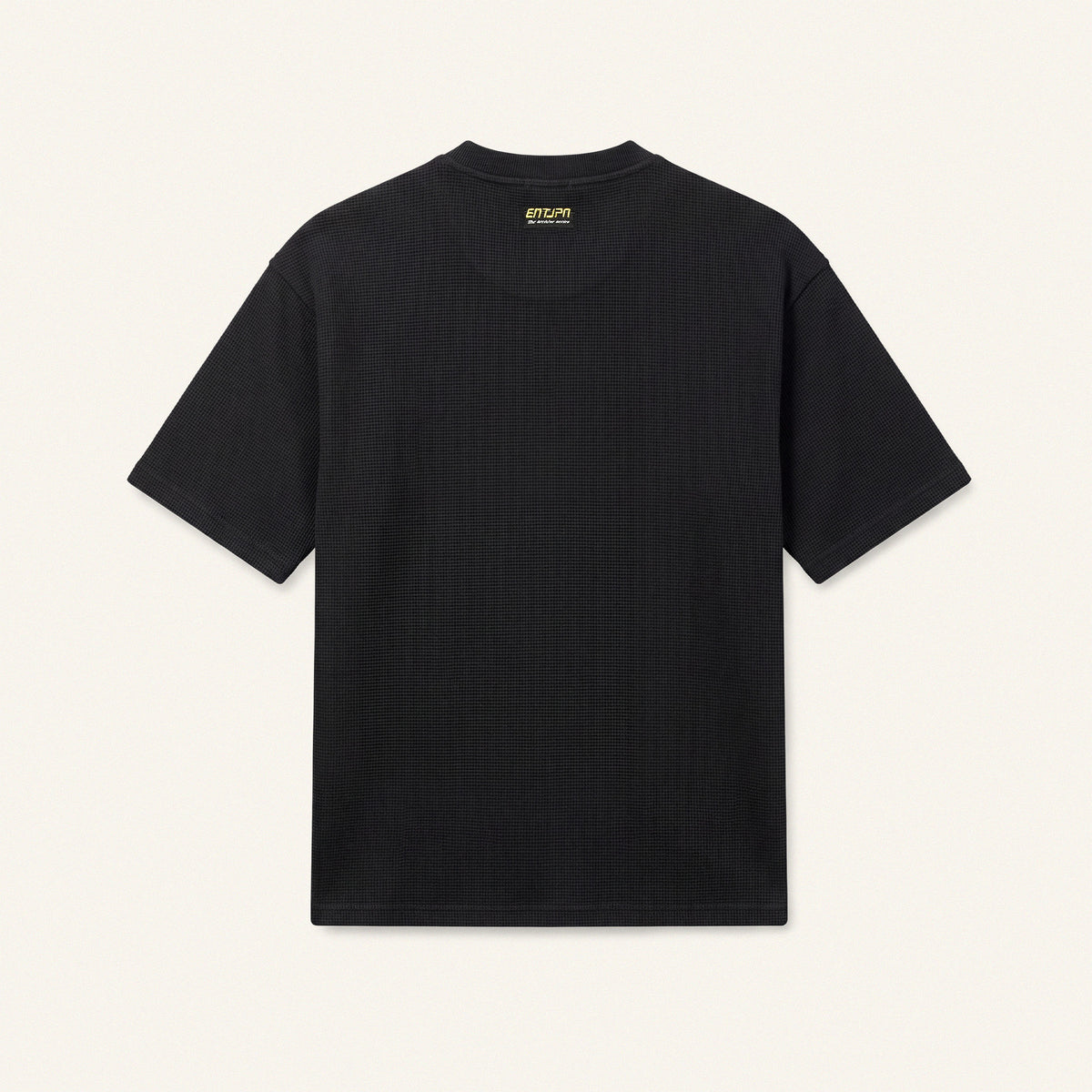 T-shirt in cotone waffle nera ENTJPN Authentics Club