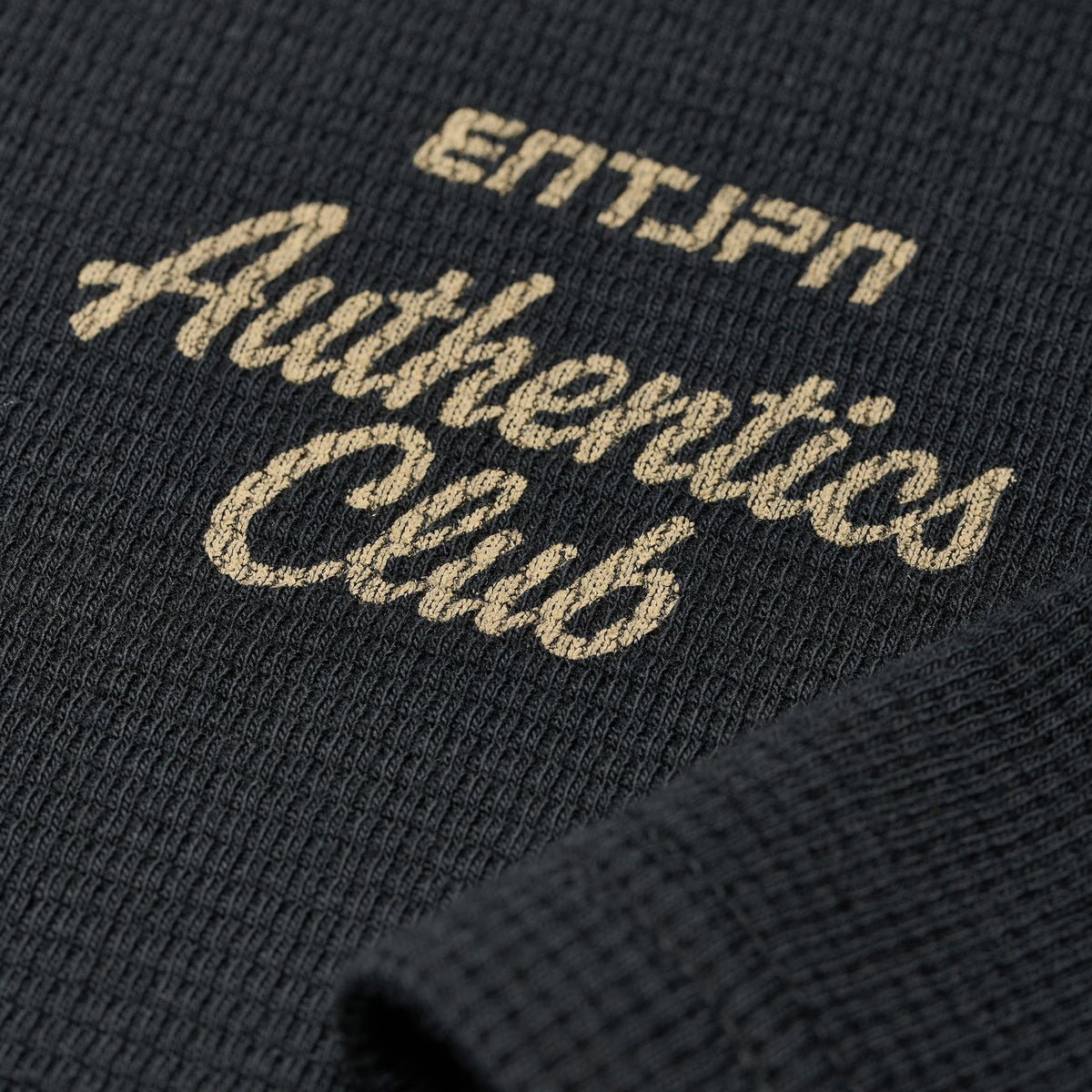 T-shirt in cotone waffle nera ENTJPN Authentics Club