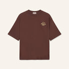 ENTJPN Authentics Club Brown Waffle Cotton T-Shirt