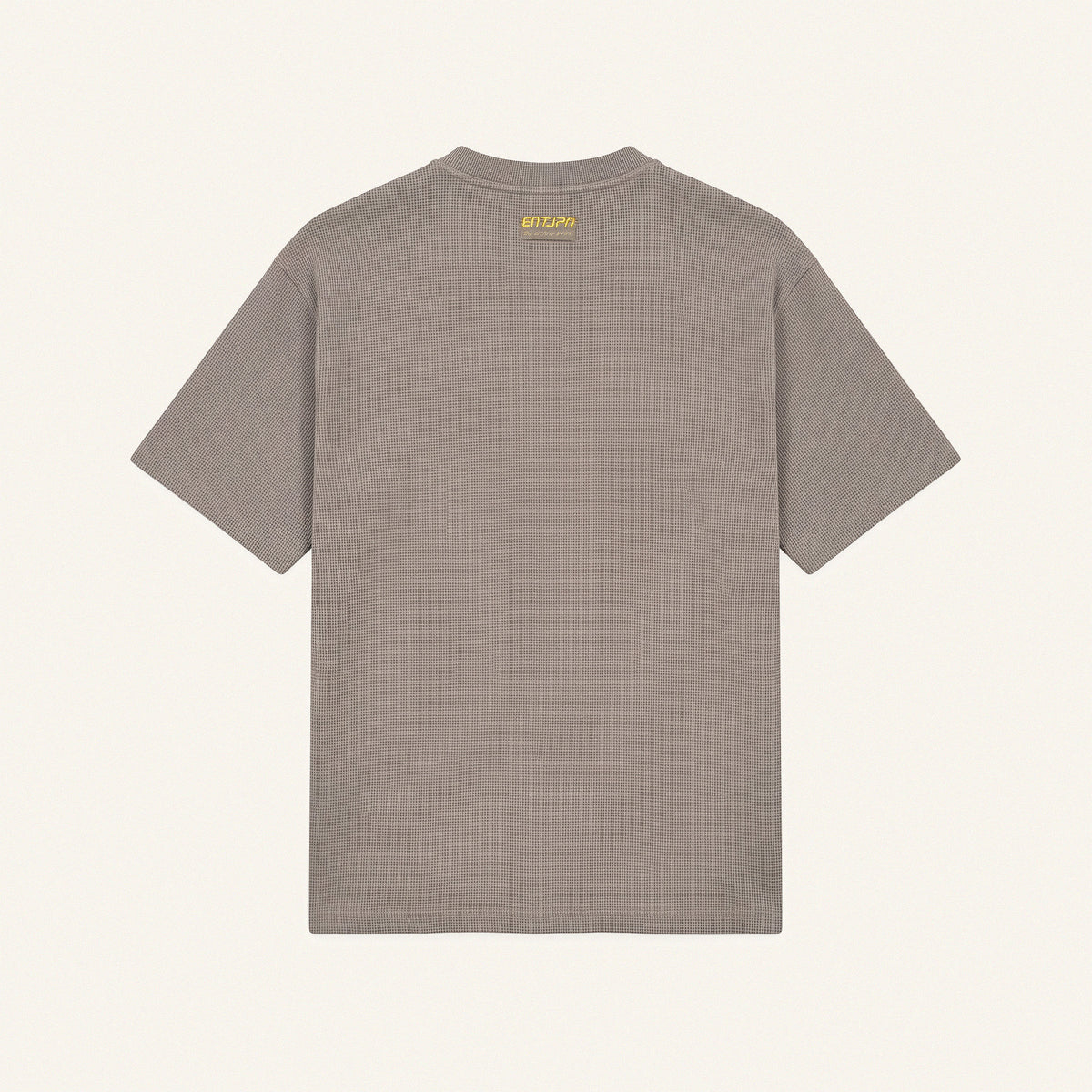 ENTJPN Authentics Club Hazelnut-Coloured Waffle Cotton T-Shirt