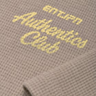 ENTJPN Authentics Club Hazelnut-Coloured Waffle Cotton T-Shirt