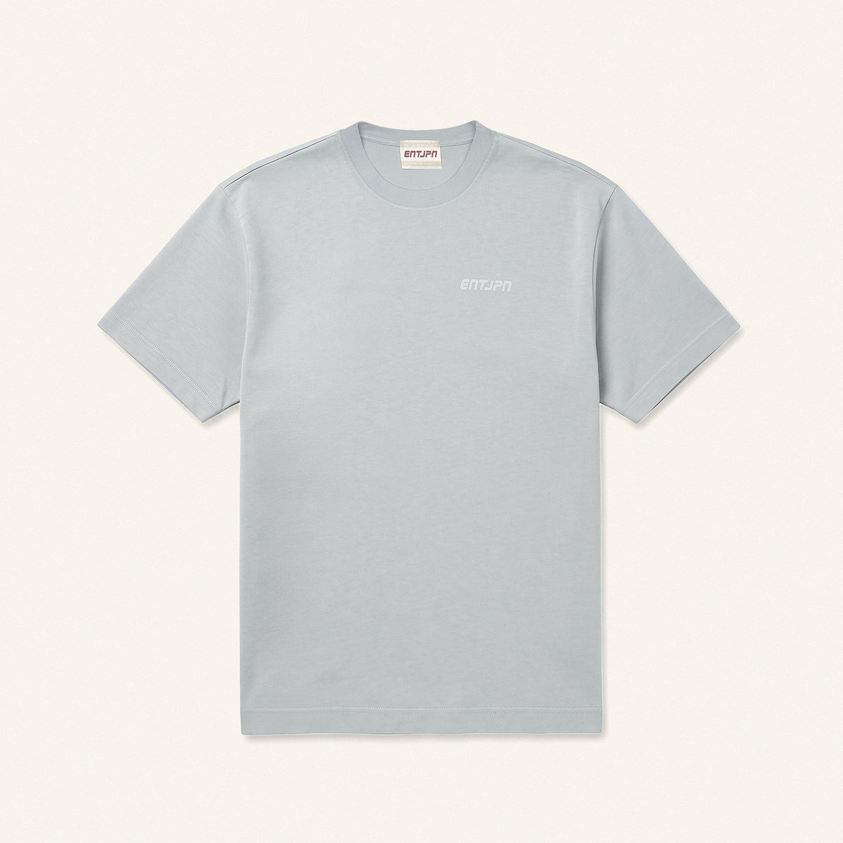 Grey Cotton T-Shirt with 'ENTJPN 1975 Tokyo' Print