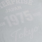 Grey Cotton T-Shirt with 'ENTJPN 1975 Tokyo' Print