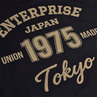 T-shirt in cotone nera con stampa 'ENTJPN 1975 Tokyo'
