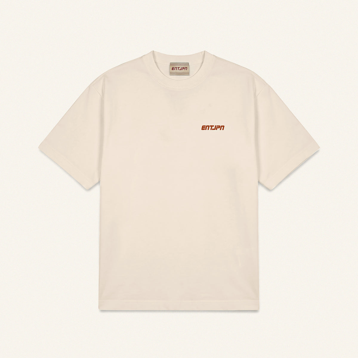 T-shirt in cotone color burro con stampa 'ENTJPN 1975 Tokyo'
